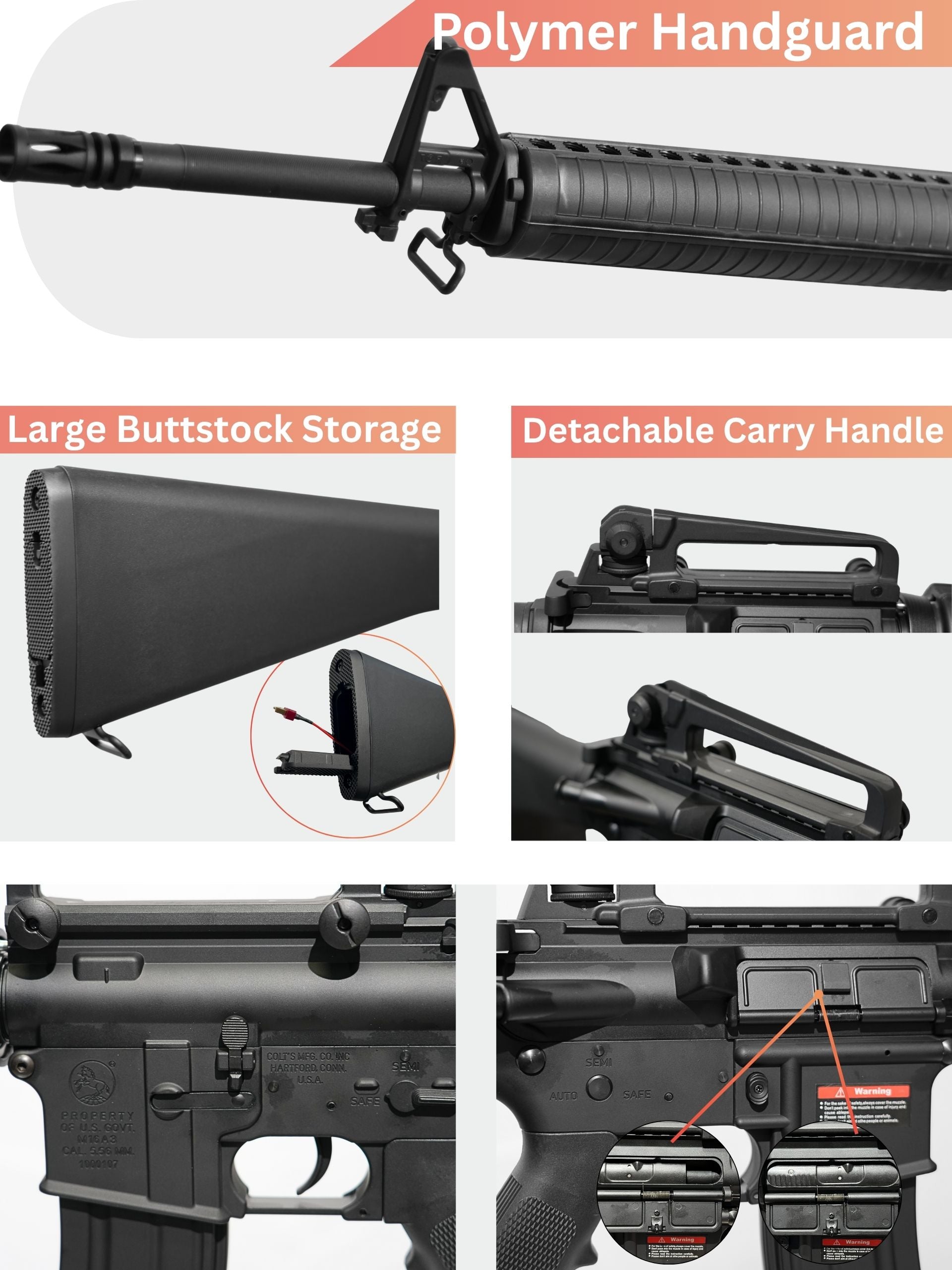 COLT M16A3 AEG Gel Blaster | E&C Ultra Line