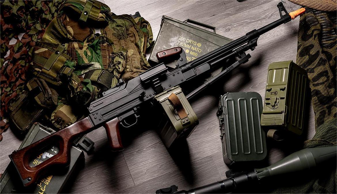 A&K PKM PK Squad Automatic Weapon GEL BLASTER LMG Real Wood - Azraels Armoury