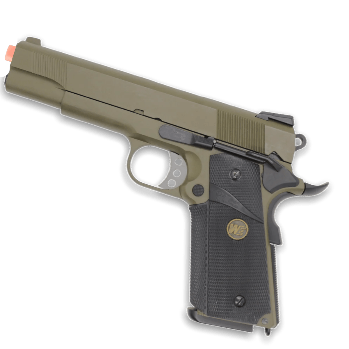 "CQB Master" WE Tech 1911 MEU Gelsoft Gas Blowback Gel Blaster - Olive Drab Version - Azraels Armoury