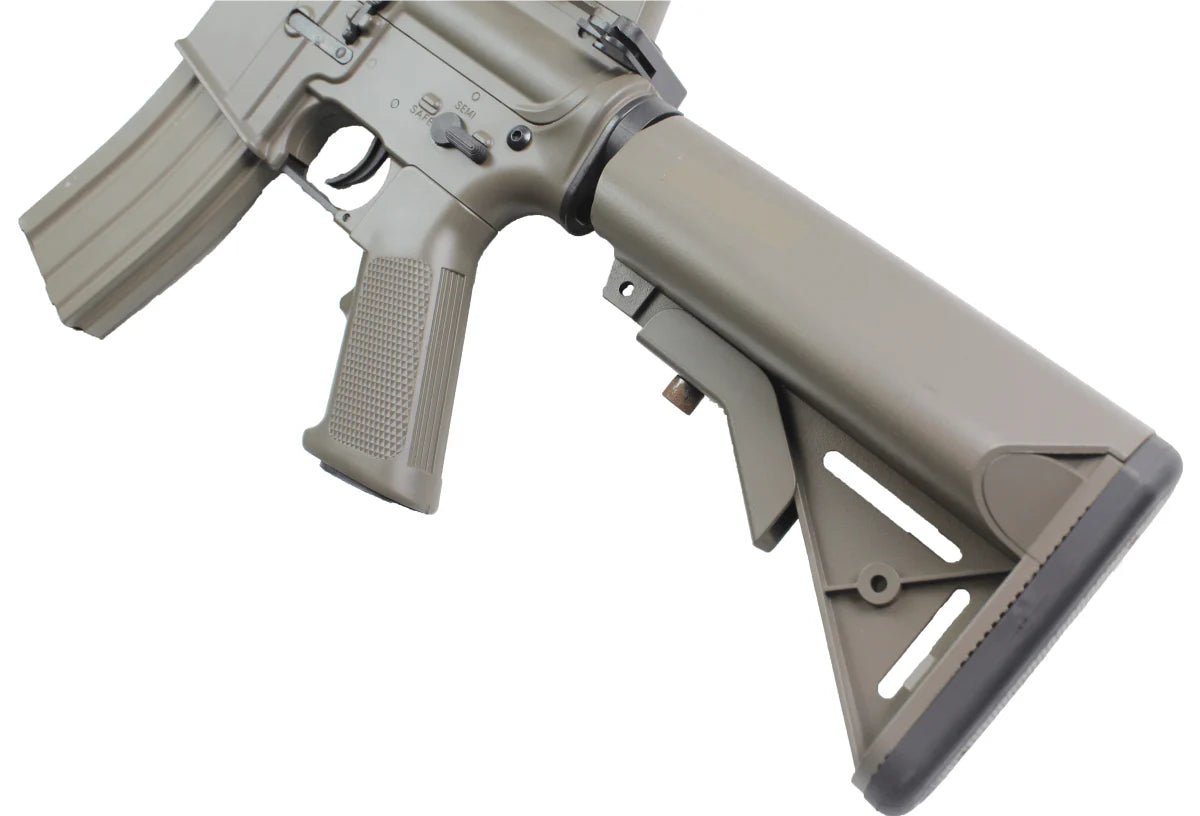 Double Bell M4A1 RIS AEG Gel Blaster - Tan - Azraels Armoury
