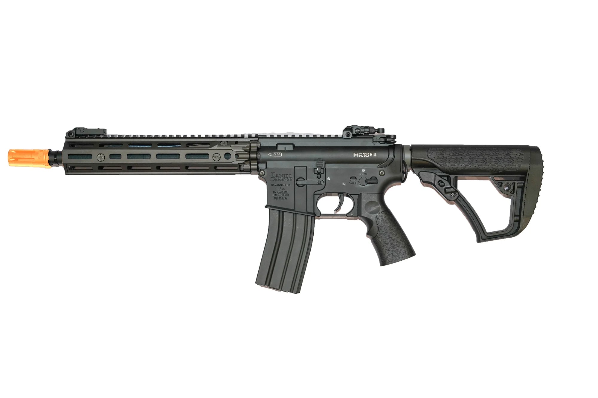 E&C Daniel Defense MK18 RIII EC-644 Gel Blaster with full metal construction and RIS III handguard.