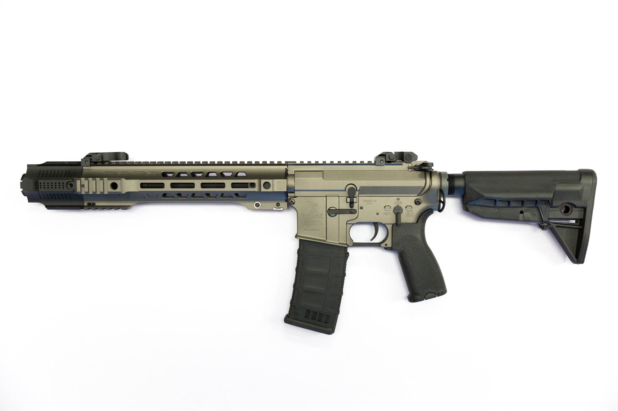 E&C SAI GRY 13.5 inch Gel Blaster with metal receiver and durable polymer stock.