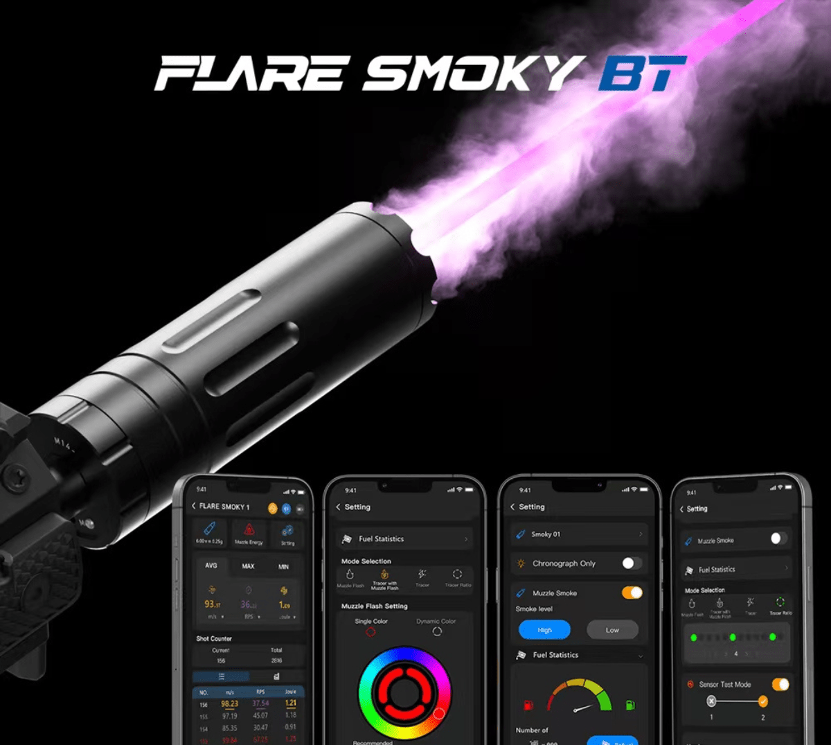 Eshooter Flare Smoky BT: Gel Blaster Tracer Unit - Azraels Armoury