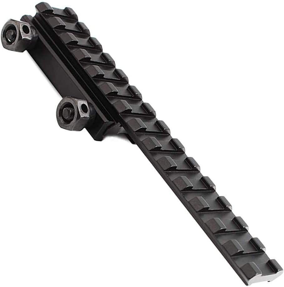 Extended Rail Riser for 20mm Picatinny, full metal construction, quick detach design, dimensions 145mm x 32mm, color black.