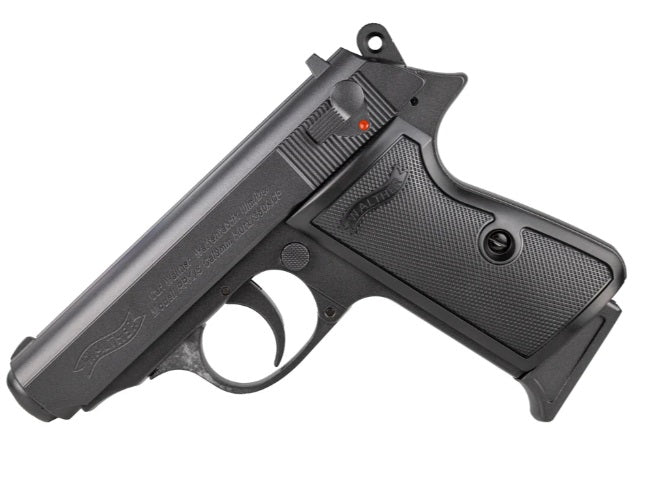 James Bond 007 Walther PPK manual gel blaster in black, designed for backyard battles, durable metal construction.