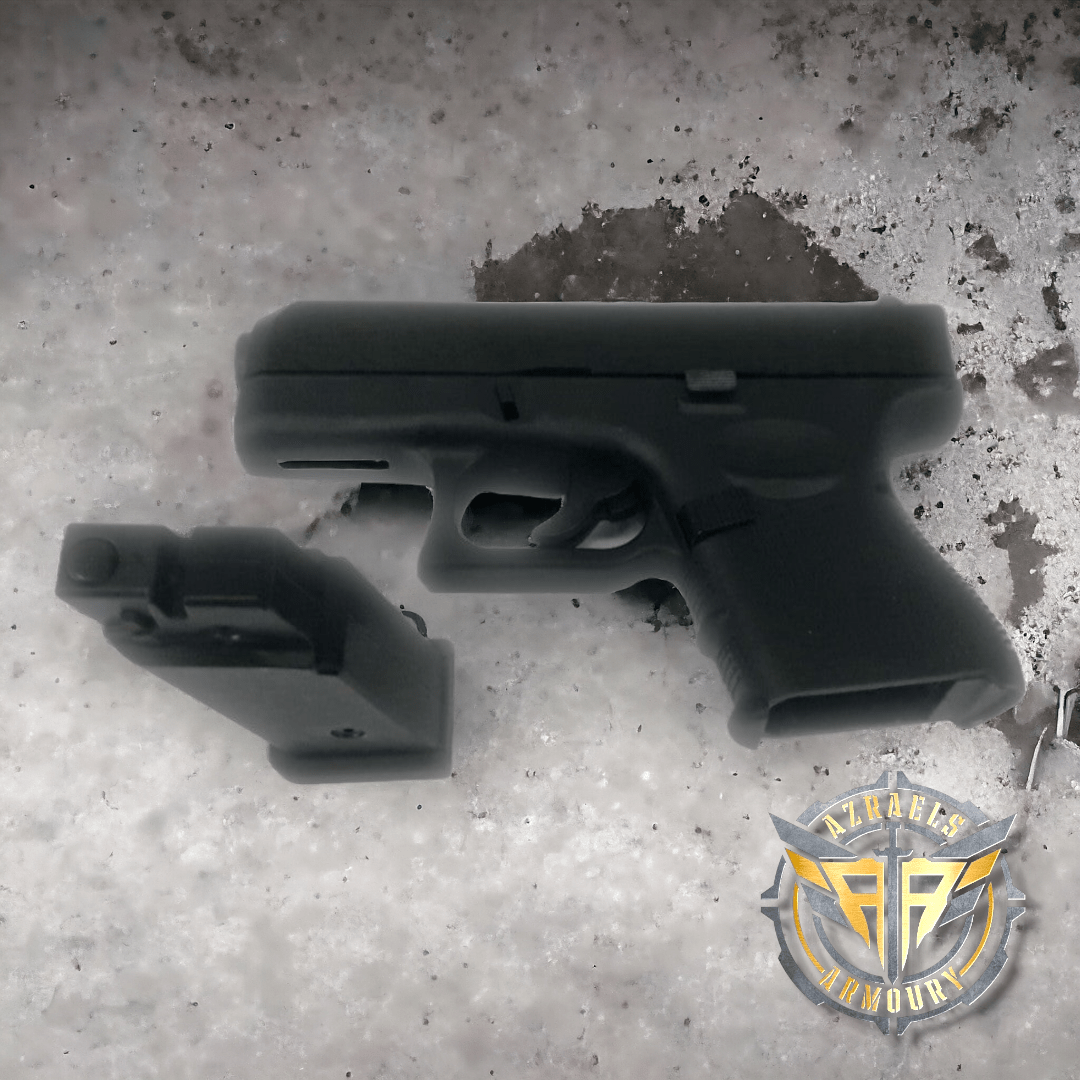 KELe G26 Manual Springer Gel Blaster in black, featuring a metal slide and detachable magazine for backyard shooting.