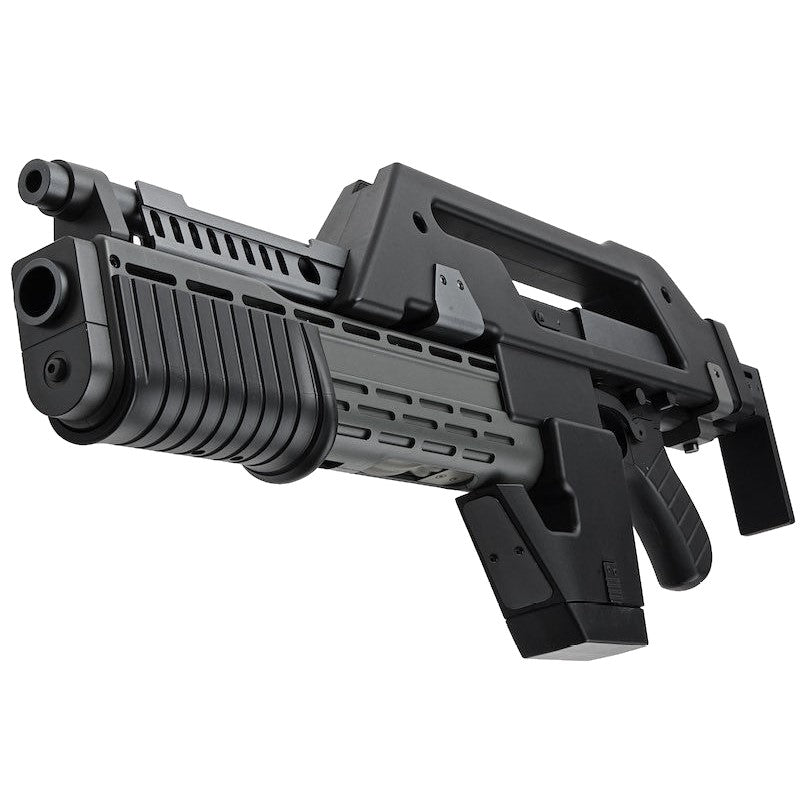 SW Aliens M41A Pulse Rifle AEG Gel Blaster in black, a replica of the iconic rifle from the film 'Aliens'.