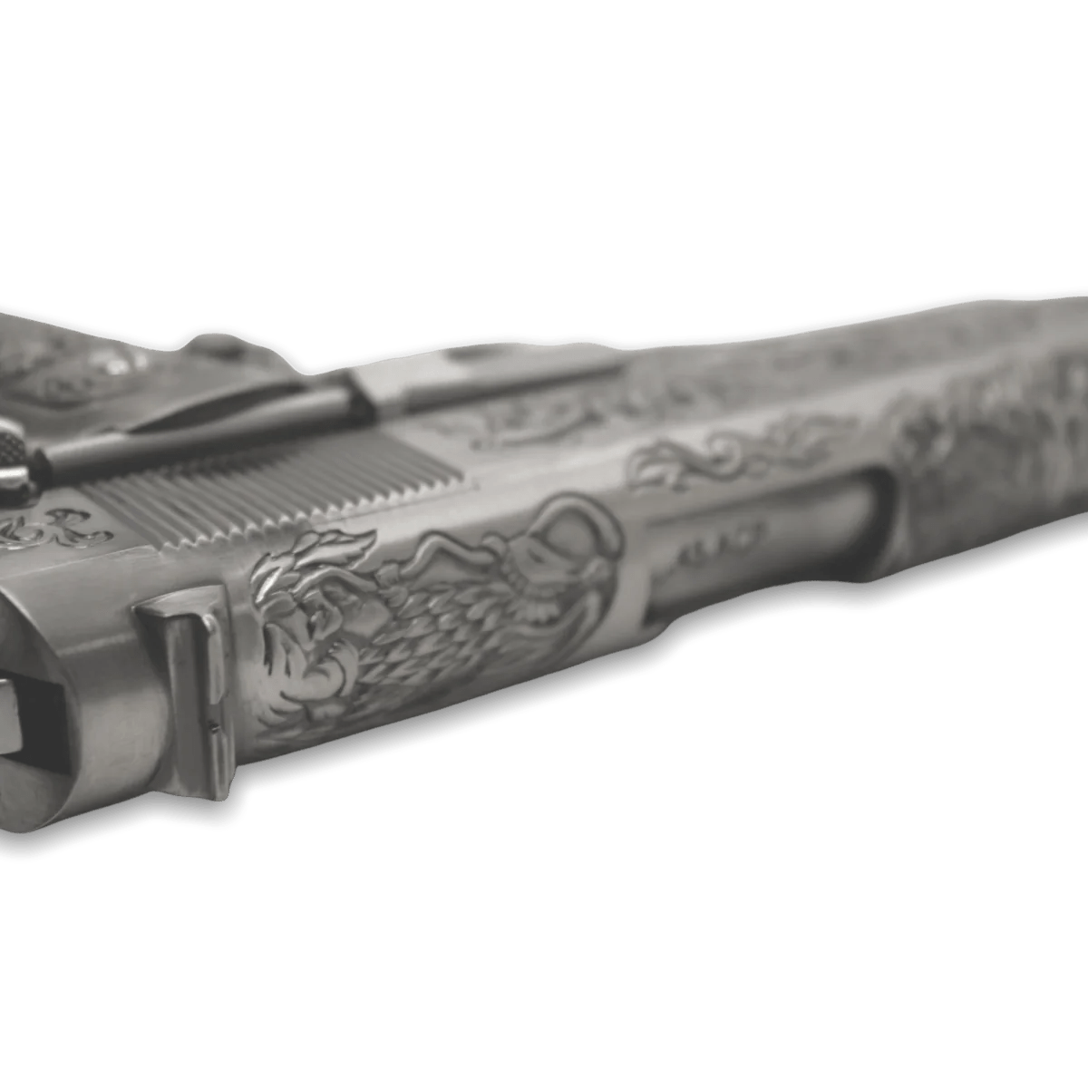 WE Tech 1911 Gelsoft Gas Blowback Gel Blaster - Floral Pattern/Silver - Azraels Armoury