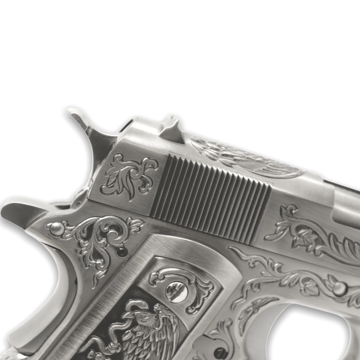 WE Tech 1911 Gelsoft Gas Blowback Gel Blaster - Floral Pattern/Silver - Azraels Armoury