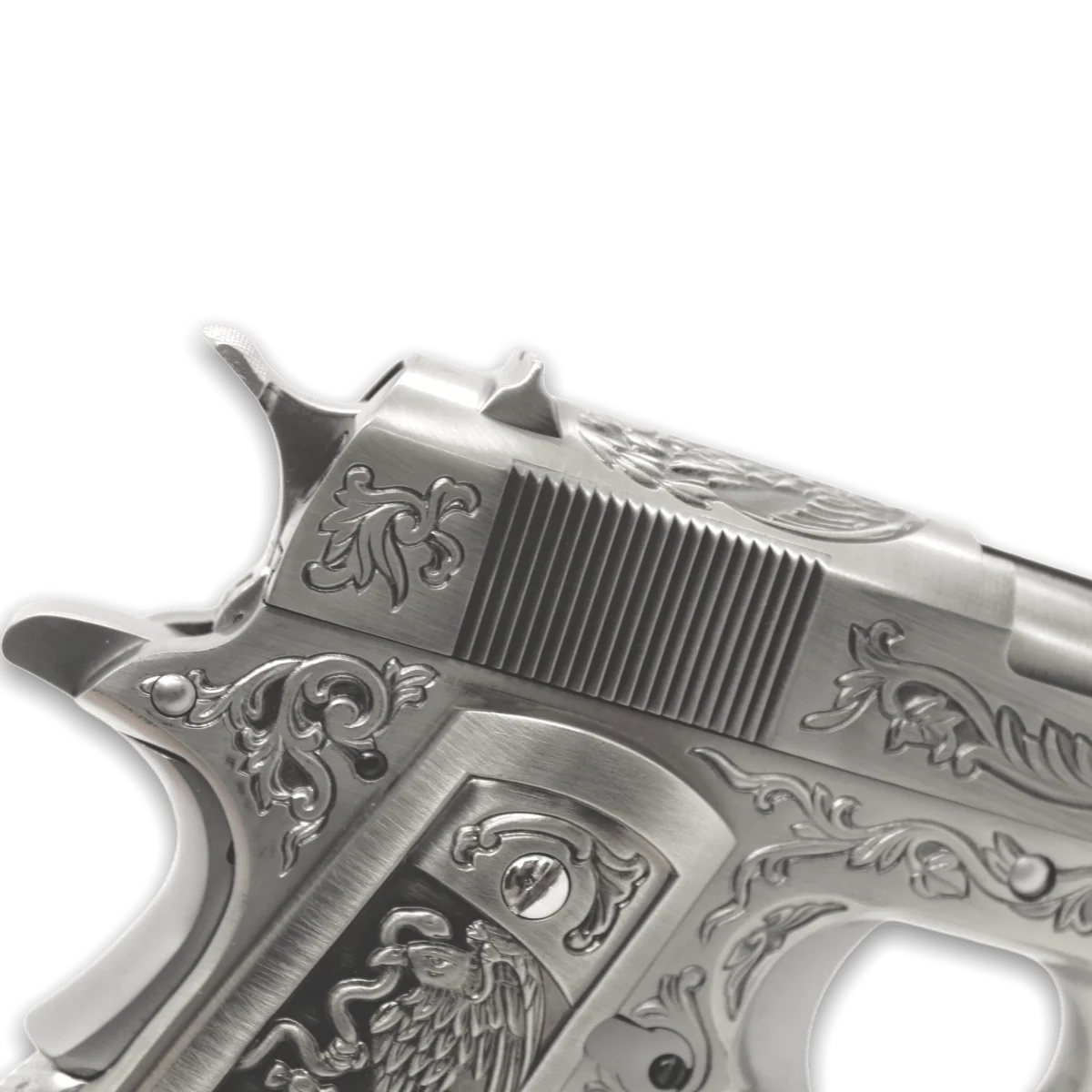 WE Tech 1911 Gelsoft Gas Blowback Gel Blaster - Floral Pattern/Silver
