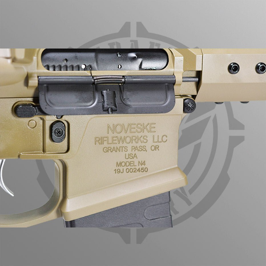 Armoury Upgraded Noveske Gen4 7" SBR Desert Tan Gel Blaster - Azraels Armoury