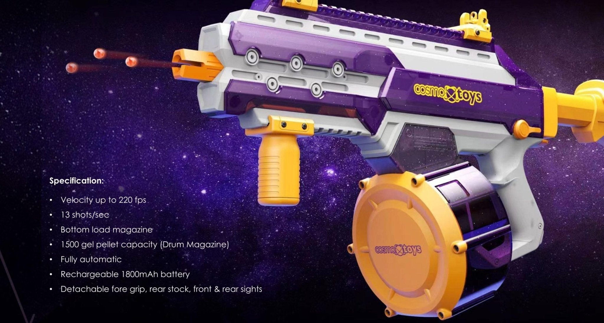 CosmoX Sirius Sci - Fi Gel Blaster – Azurite and Lime - Azraels Armoury