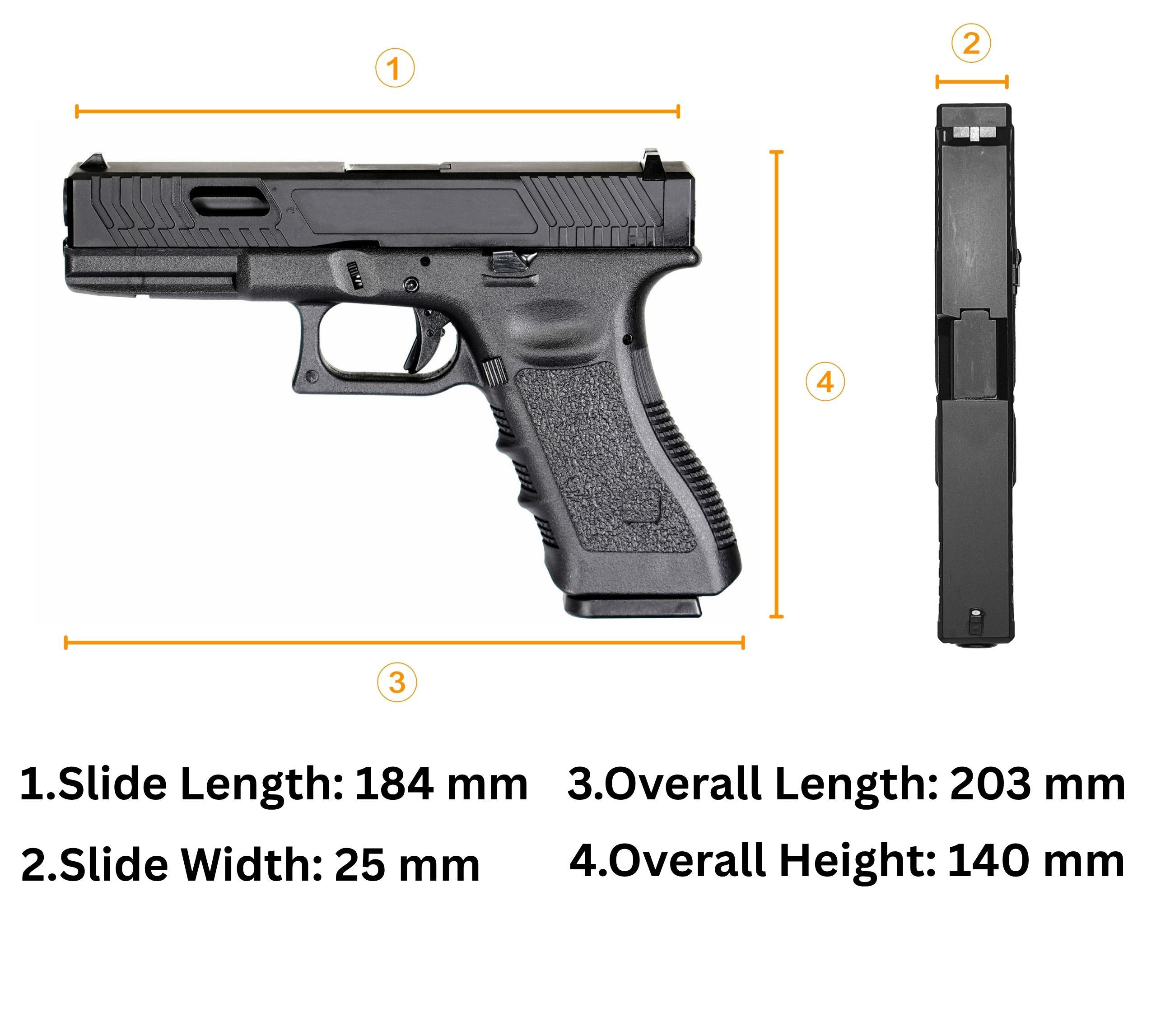 TTI G-Series Glock G17 Combat Master Gas Blowback Gel Blaster Pistol