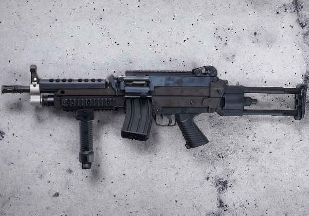 A&K Cybergun FN Licensed M249K MINIMI SAW FULL METAL GEL BLASTER AEG Machine Gun - Azraels Armoury