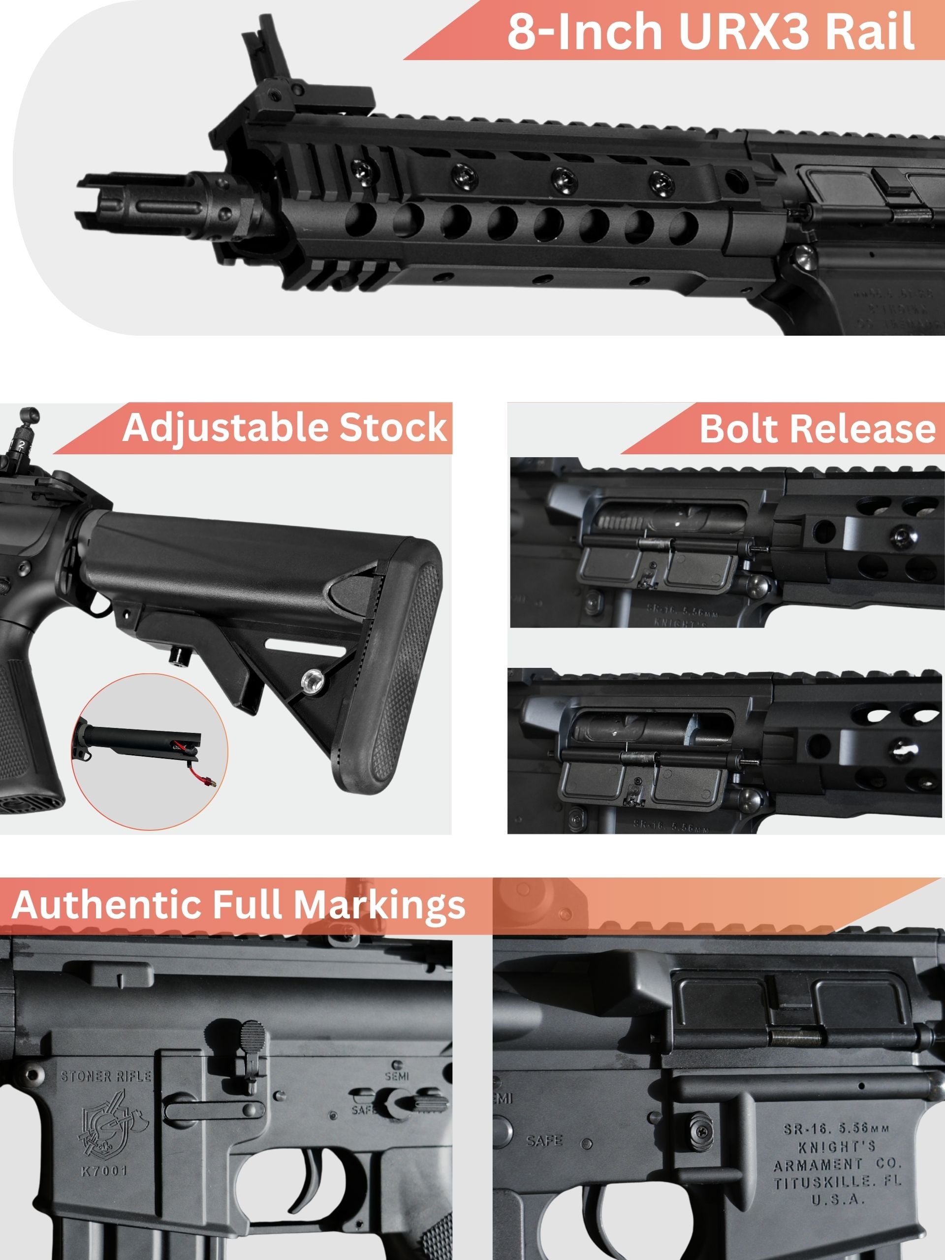 KAC SR16-E3 URX3 AEG Gel Blaster | E&C Ultra Line