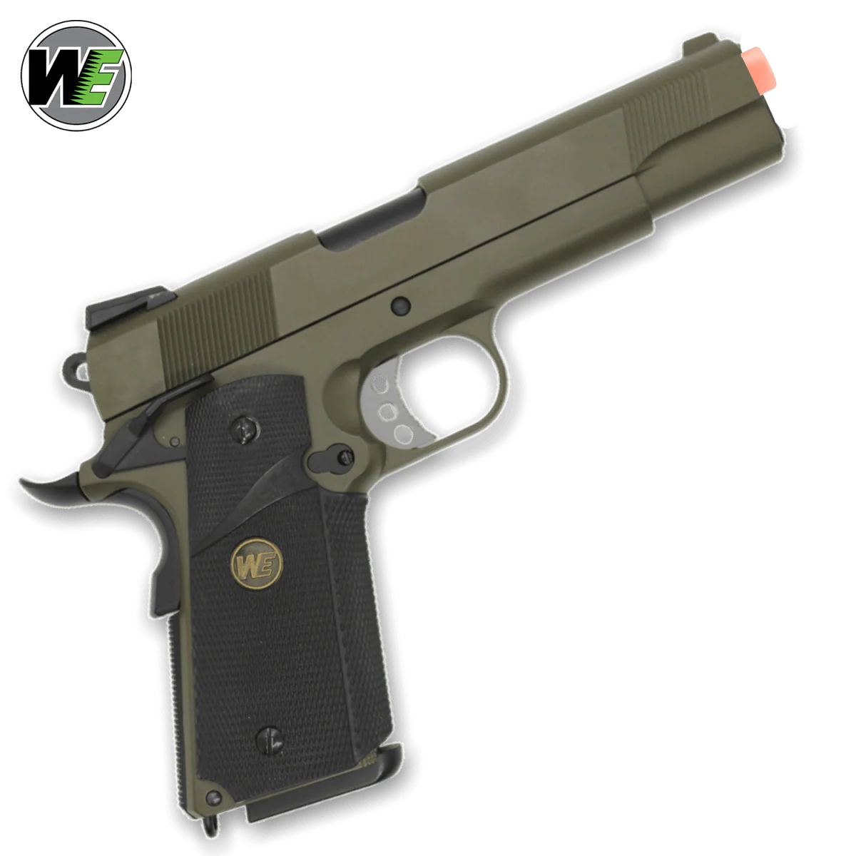 "CQB Master" WE Tech 1911 MEU Gelsoft Gas Blowback Gel Blaster - Olive Drab Version