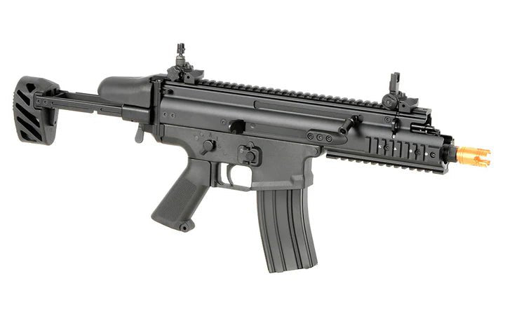 Cybergun FN Herstal SCAR-SC Compact AEG Gel Blaster replica with distinctive design and tactical features.