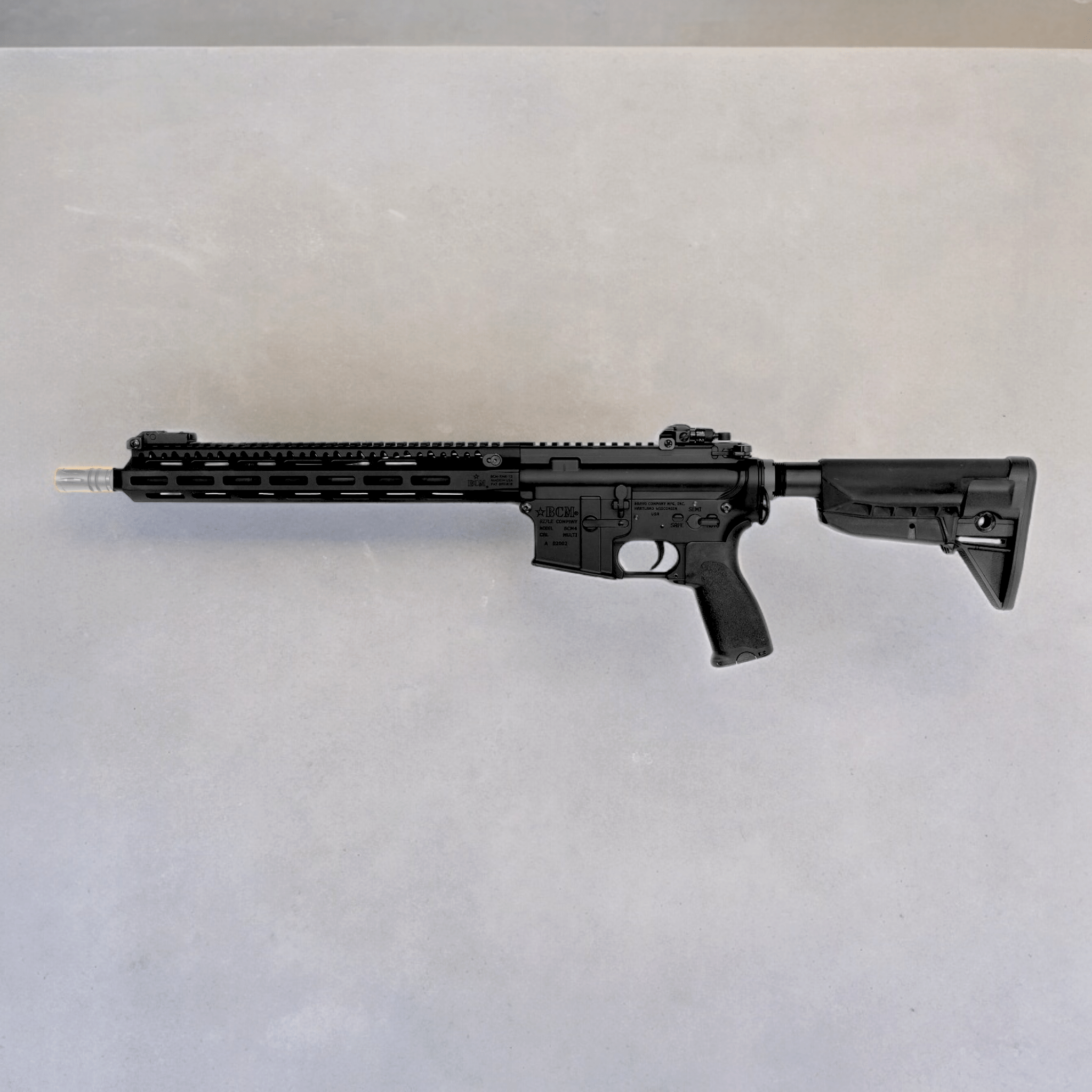E&C BCM TTI F8 13 inch M-LOCK Gel Blaster with full metal receiver and adjustable BCM buttstock.