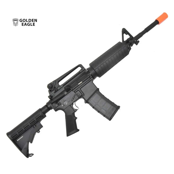 Golden Eagle M4A1 CAR 15 Gas Blowback Rifle (GBBR) Gel Blaster - Black
