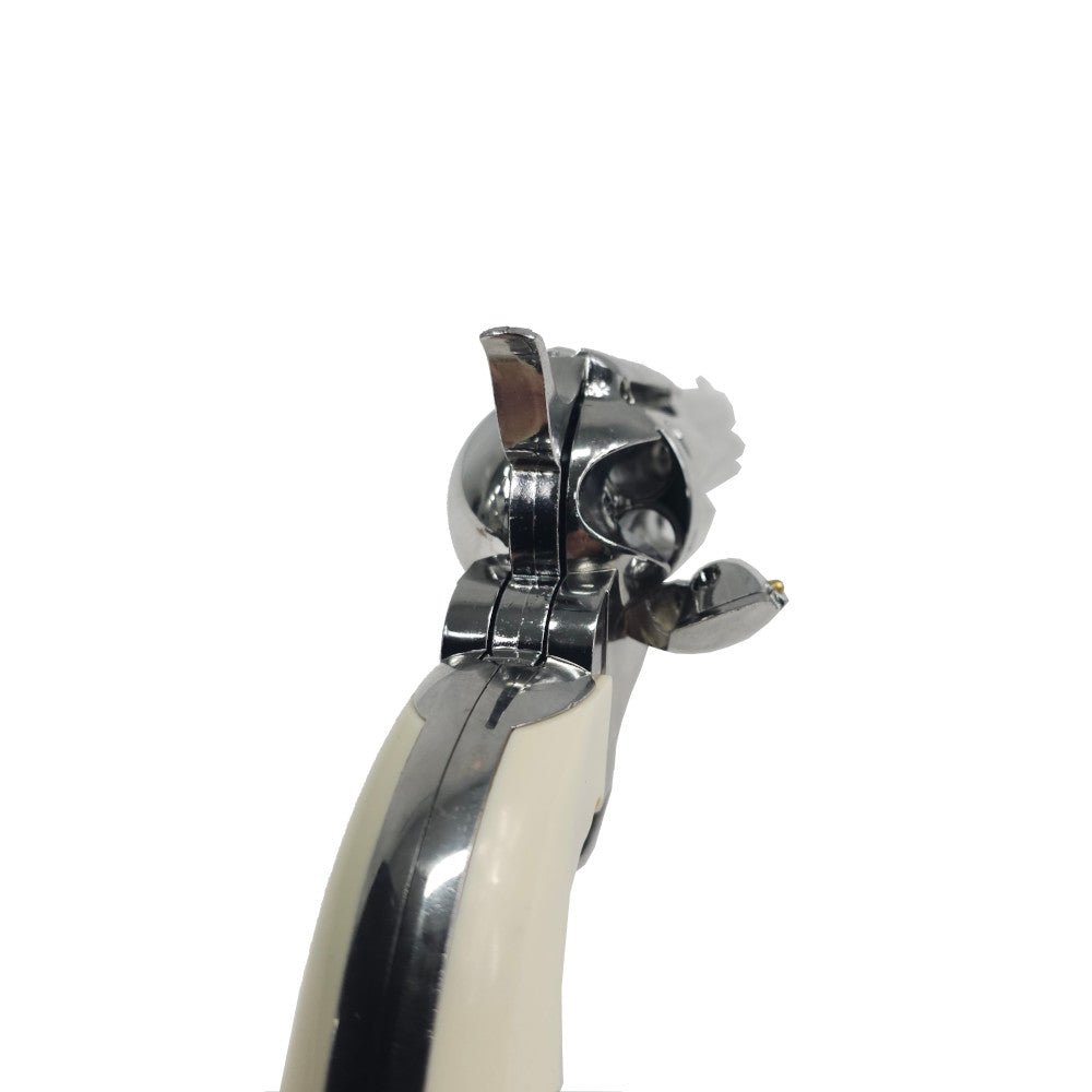 Close-up view of KELe Colt 1873 Peacemaker revolver showcasing the hammer and sleek design.