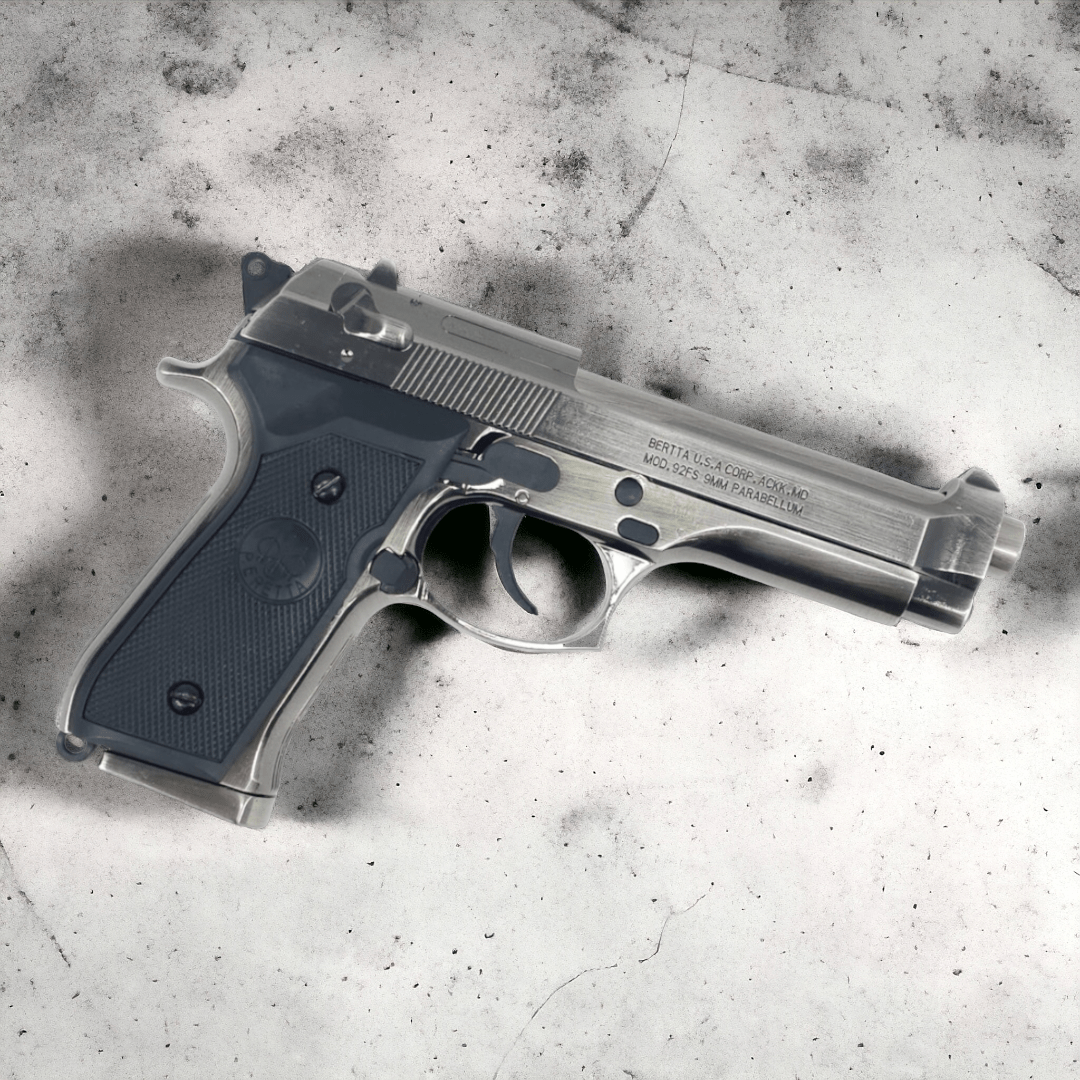 KELe HT Beretta 92FS Mamba Manual Springer Gel Blaster Pistol – Chrome - Azraels Armoury