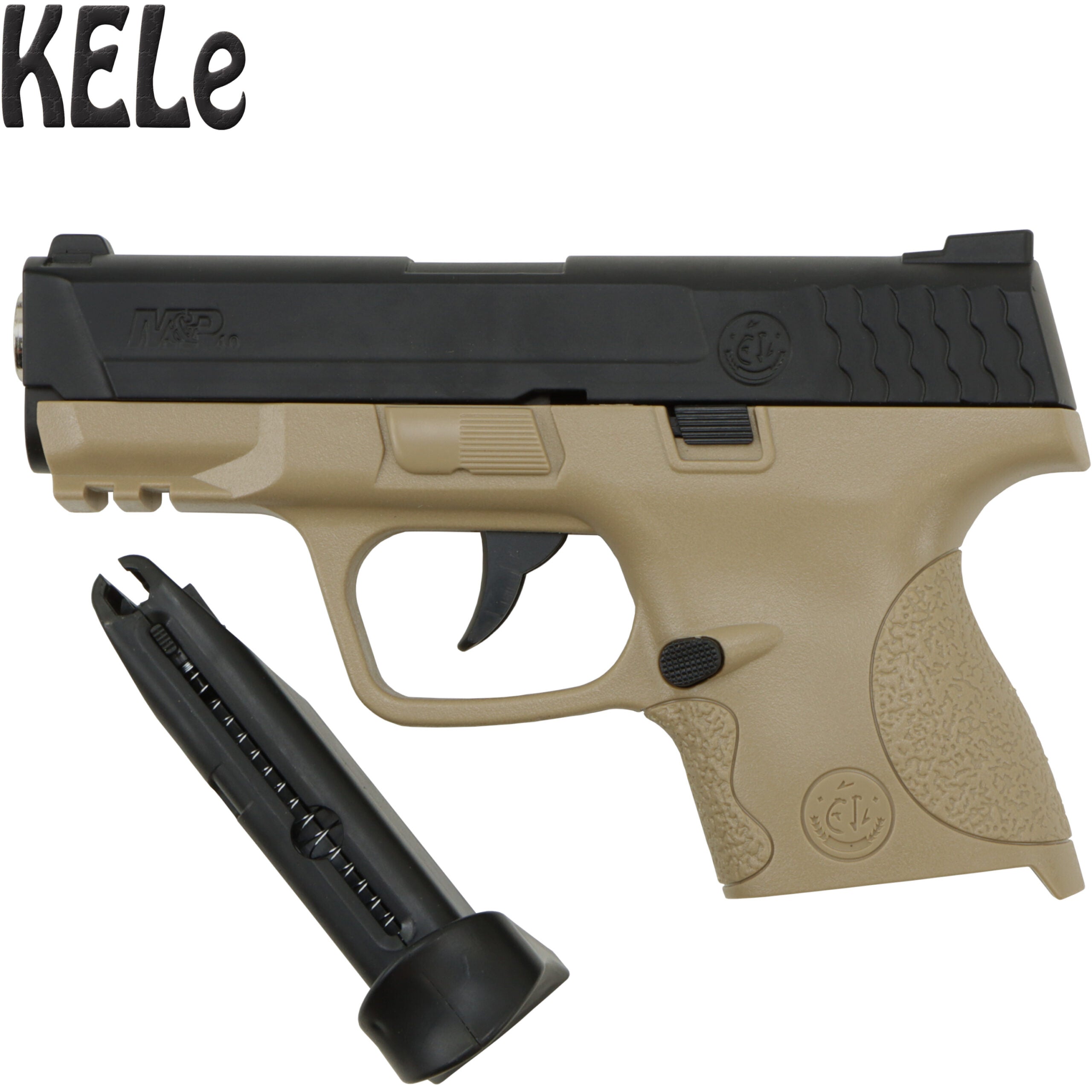 KELe M&P40 Tan/Black Manual Springer Gel Blaster