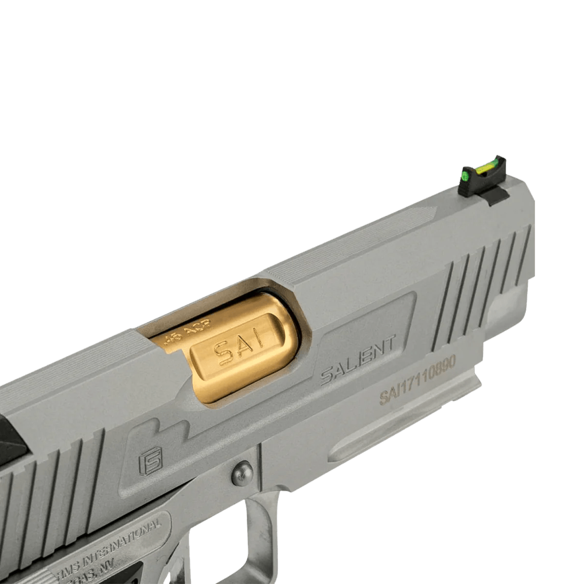Salient Arms DS 4.3" 2011 Gas Blow Back Gel Blaster Pistol - Silver - Azraels Armoury