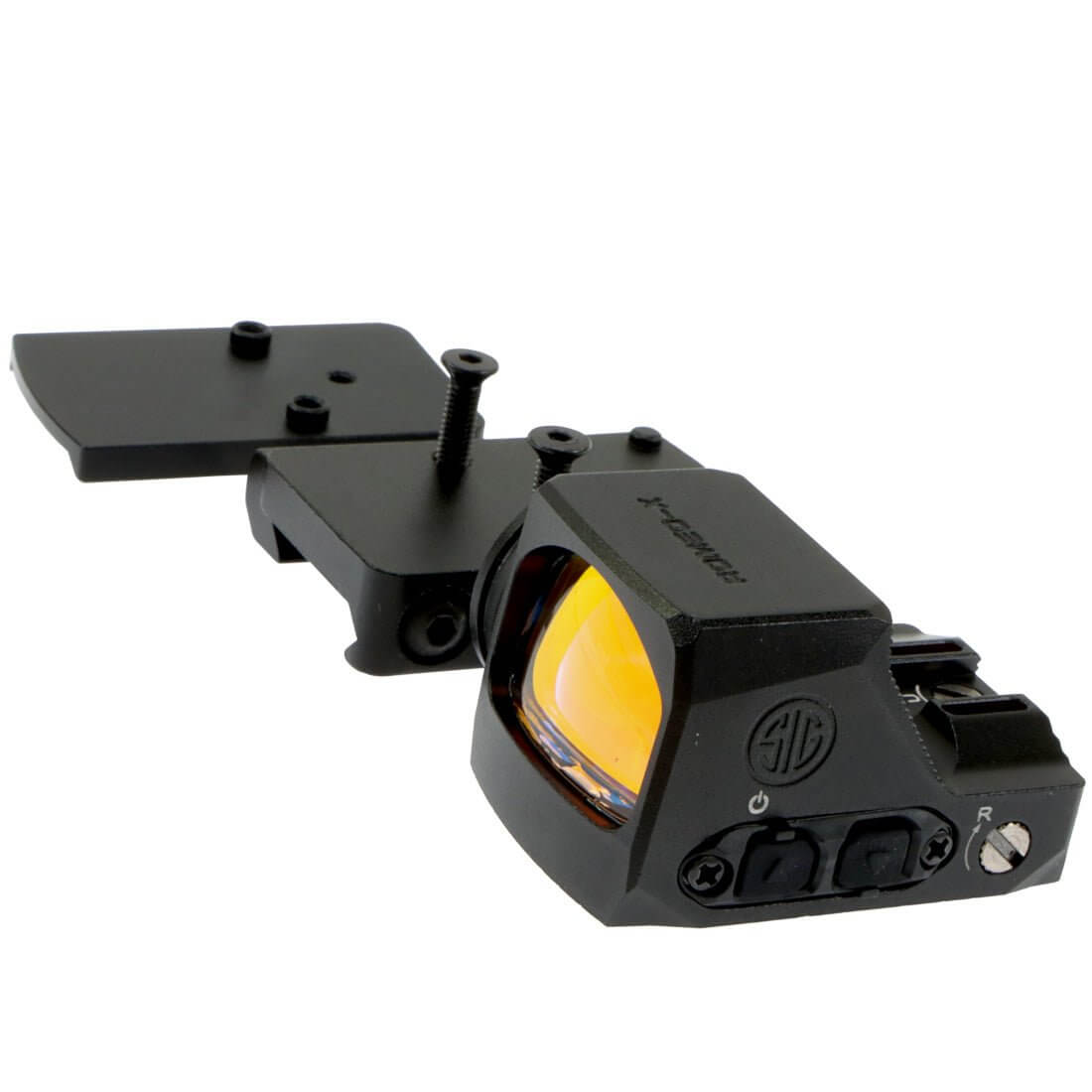 Sig Sauer ROMEO-X Pro 1x24 red dot pistol sight in black, showcasing precision optics and durable design.