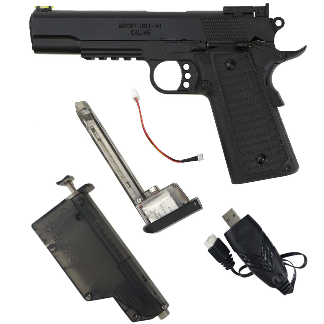 TUYING 1911-A1 Metal Slide Electric Gel Blaster
