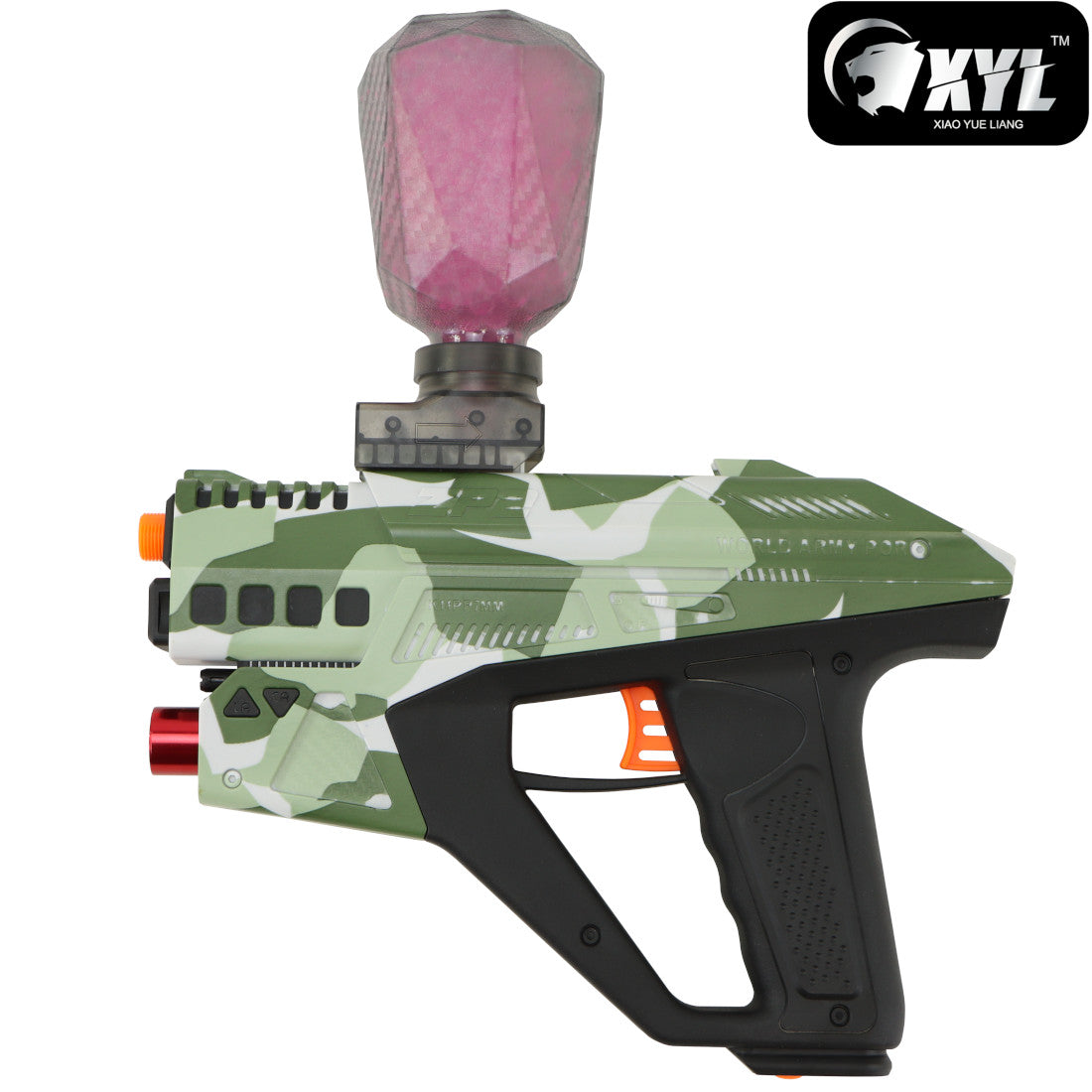 XYL ZP2 Black Hopper Fed Sci-Fi Gel Blaster Pistol