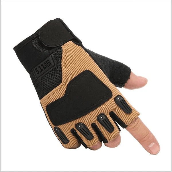 511 Half-Finger Gloves - Black / Tan - Azraels Armoury