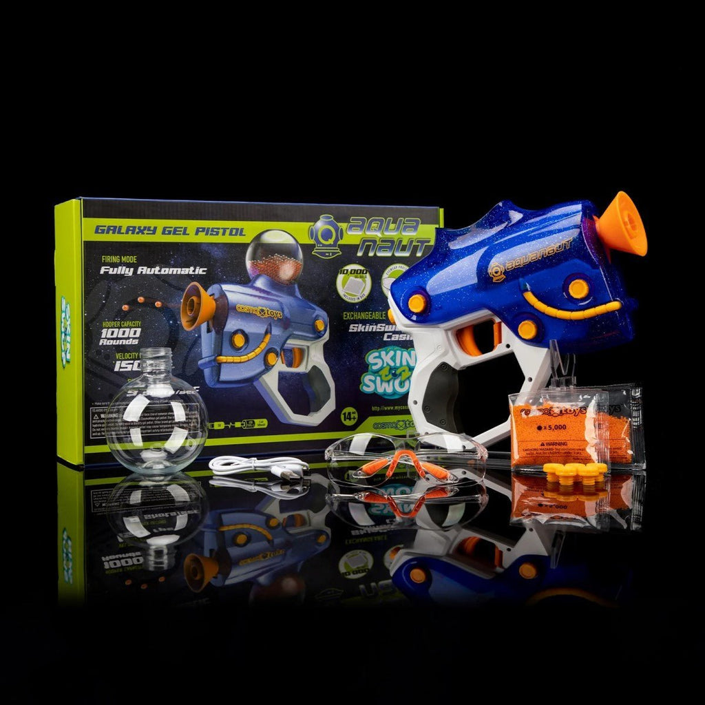 CosmoX Aquanaut Sci - Fi Gel Blaster Pistol – Blue with Glitter - Azraels Armoury