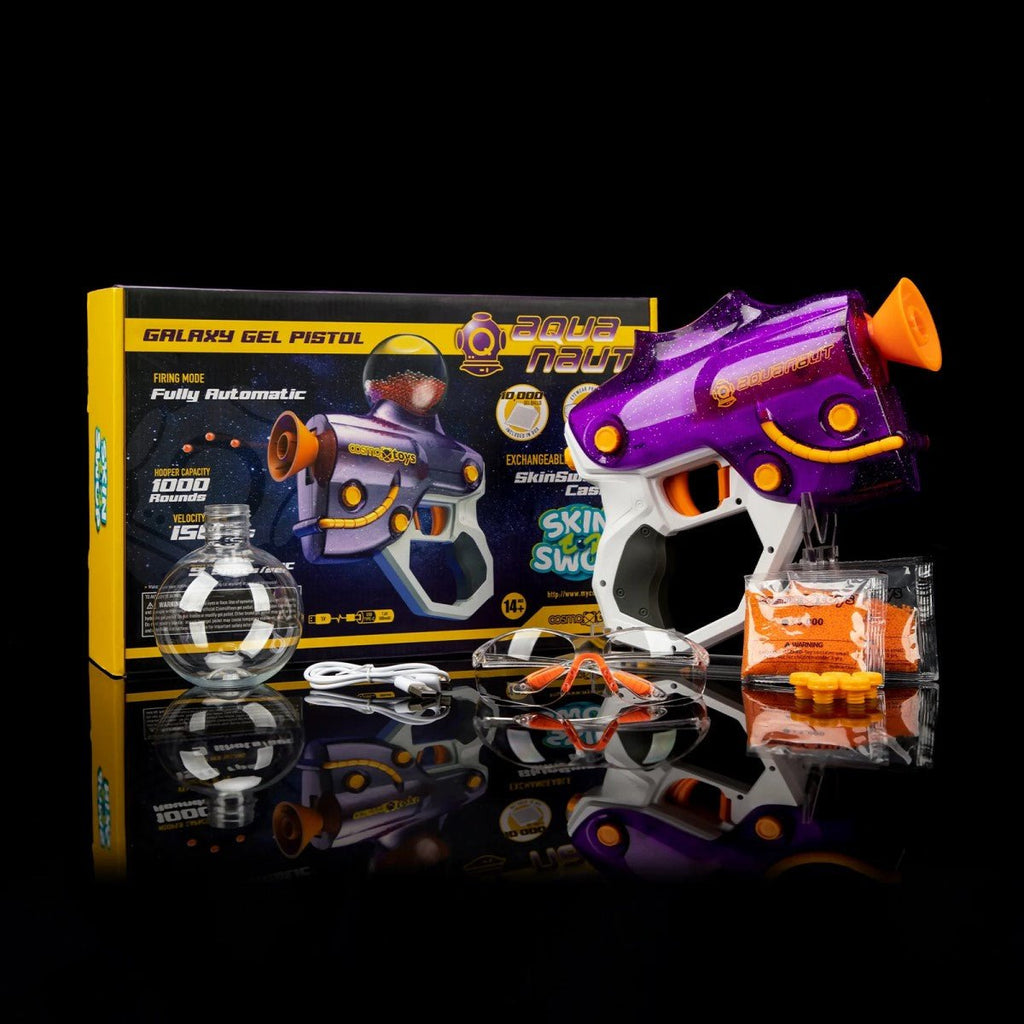CosmoX Aquanaut Sci-Fi Gel Blaster Pistol – Purple with Glitter - Azraels Armoury