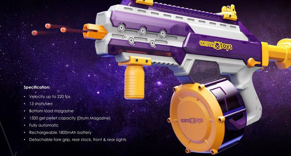 CosmoX Sirius Sci-Fi Gel Blaster – Purple and Amethyst - Azraels Armoury