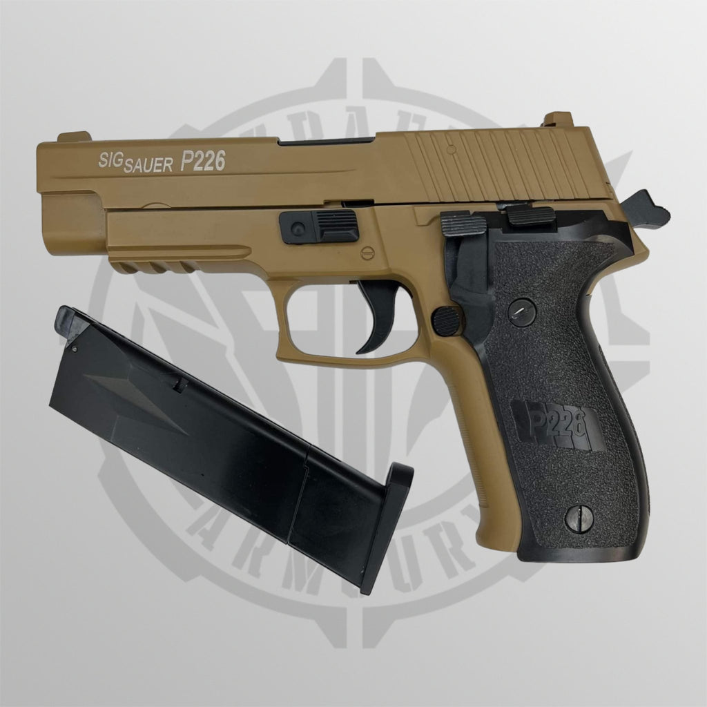Double Bell - Tan Sig Sauer P226 - Gel Blaster - Azraels Armoury