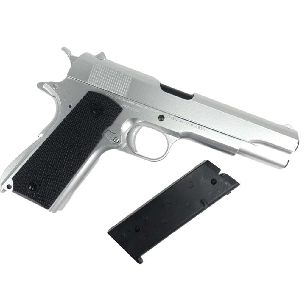 KELe Colt 1911 Full Metal Manual Gel Blaster – Silver - Azraels Armoury