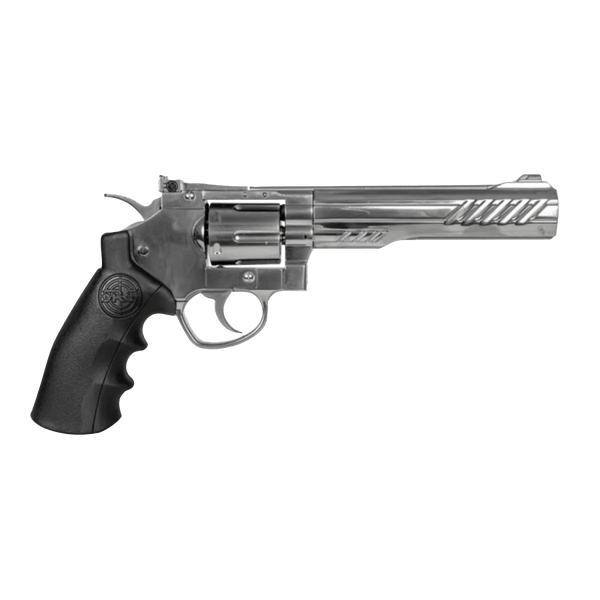 SRC Titan 6’ Revolver Gelsoft Blaster - Chrome - Azraels Armoury
