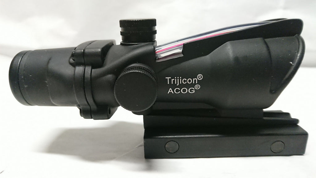 Trijicon Acog Tactical Hunting Rifle Scope Red Optical Fiber – Black - Azraels Armoury
