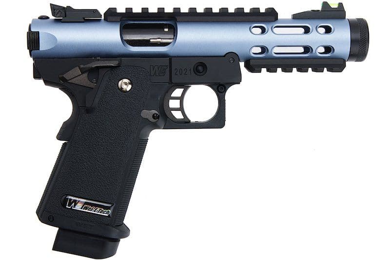 WE Galaxy Hi-Capa 5.1 Type A GBB Pistol - Blue Slide R Frame - Azraels Armoury