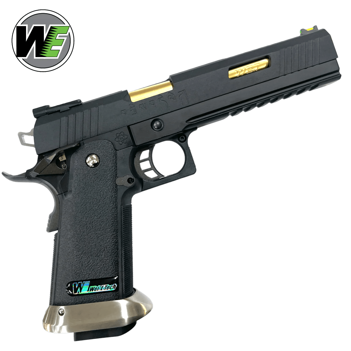 We Tech 6" Irex HiCapa Full Auto Gas Blow Back Pistol Black/Gold